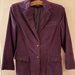 Impressions Women's Purple Corduroy Blazer